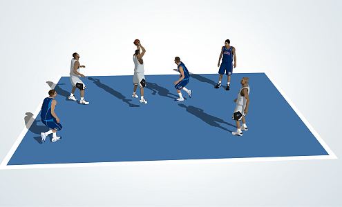 Modern Multiplayer Basketball Player 3d model