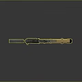 Tactical Military Style Rifle With Yellow Green Finish Scope Magazine And Barrel