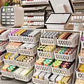 Sturdy Multi tier Retail Storage Shelving Displaying Organized Packaged Goods In Store 3d model