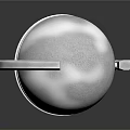 Modern Silver Spherical Decorative Ornament Set With Curved Frame And Transparent Base