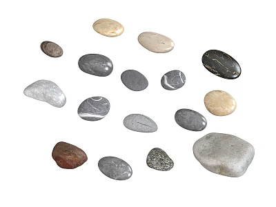 Modern Stone Small Stone Pebble Paving Pebbles Paving Modern Pebbles 3d model