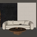Silent Wind Sofa Tea Table 3d model