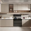 Modern Kitchen Interior Design With Cabinets Stove Sleek Countertop And Appliances