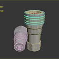 Shiny Metallic Industrial Connector Parts With Cylindrical And Hexagonal Design