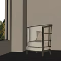 Single sofa 3d model
