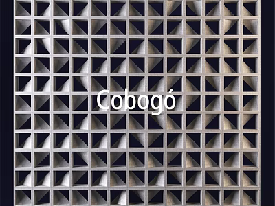 Modern Cobogó Wall Decor With Geometric Grid And Triangular Hollow Design 3d model