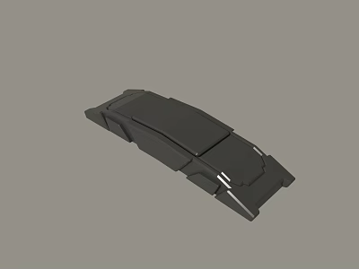 3D Designed Black Mechanical Cover With Smooth Curves And Sharp Edges 3d model