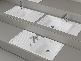 Bathroom basin integrated basin ceramic basin 3d model