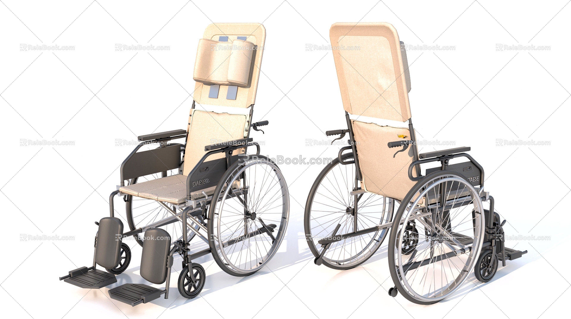 Wheelchair Rehabilitation Chair Medical Devices 3d model