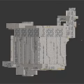 Modern Intricate Geometric Building Structure With Stacked Modular White Blocks Design