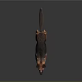 Realistic German Shepherd Dog with Brown and Black Coat Standing on Dark Surface