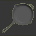 Silver Non Stick Cooking Pan with Long Handle and Smooth Surface for Kitchen Use