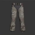 Utility Cargo Pants Featuring Belt Multiple Pockets Knee Patches And Distressed Details