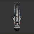 Futuristic Cosmic Spaceship Design With Aerodynamic Structure Advanced Technology And Sleek Accents 3d model