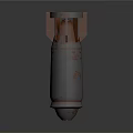 Rusted Old Military Artillery Shell With White Surface And Orange Corrosion