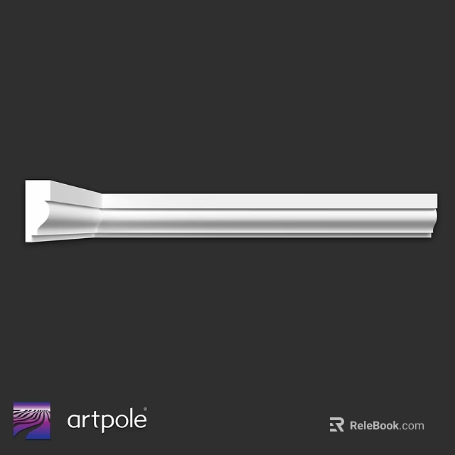 Long White Decorative Architectural Component For Interior Home Decoration Design 3d model 