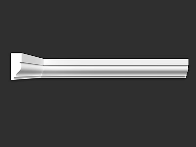 Long White Decorative Architectural Component For Interior Home Decoration Design 3d model