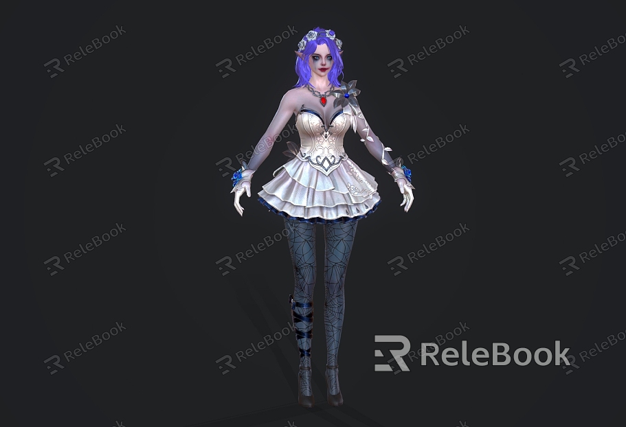 Clown female game characters anime characters model