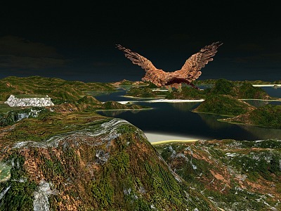 Mountains, mountains, mountains, mountains, mountains, landscapes, mountains, mountains, valleys, mountains, mountains, mountains, peaks, eagles fly over mountains 3d model