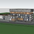 Modern Library Architecture Library 3d model