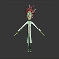 Mad Scientist Character With Spiky Hair And White Lab Coat