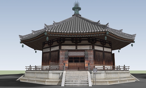 Gujian Pavilion 3d model