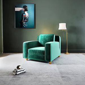 single sofa green single sofa 3d model