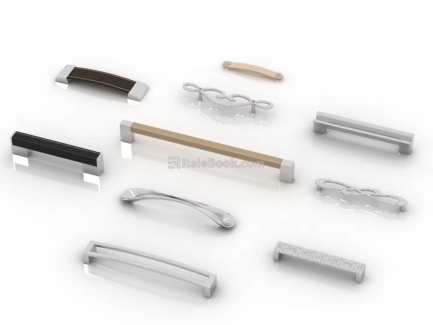 Modern hardware handle classical handle 3d model