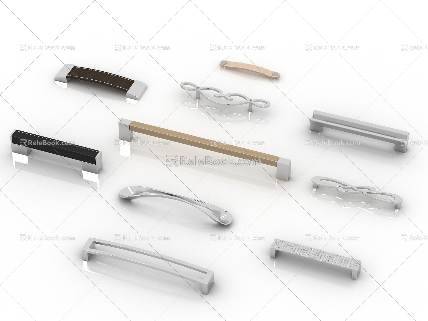 Modern hardware handle classical handle 3d model