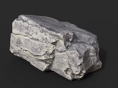 Natural Rock Formation With Rough Textured Surface In Outdoor Natural Scene 3d model