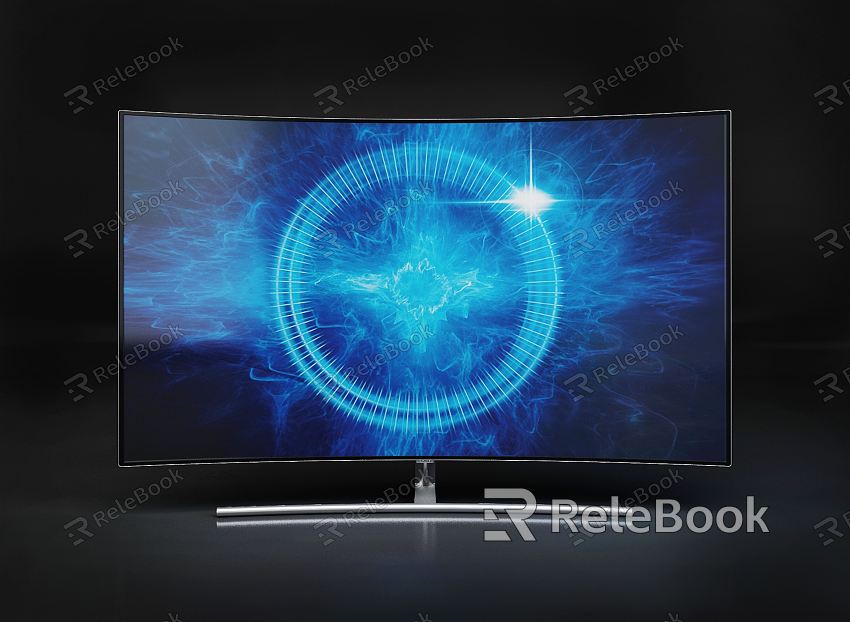 Modern Monitors Curved Display model