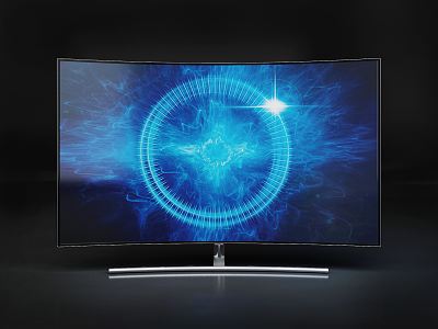 Modern Monitors Curved Display model