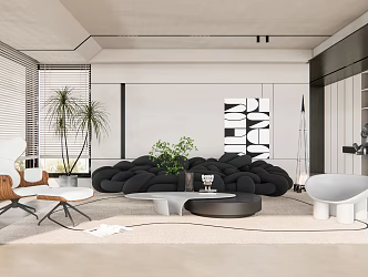 modern living room home living room 3d model