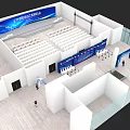 Modern Banquet Hall Interior With Audience Seats Stage And Entrance Area