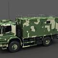 Camouflage Military Utility Vehicle With Roof Rack And Functional Exterior Design