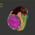 Luxury Fashion Wrist Watch With Black Leather Strap Gold Dial And Crystal Accents Design