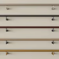 Metal Railings In Various Colors With Brackets For Interior Design 3d model