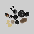 Stylish Bathroom Essentials With Natural Soap Spray Bottles And Wooden Brush
