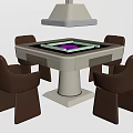 Modern Mahjong Table and Chair Mahjong Table 3d model
