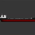 3D Oil Tanker Model With White Hull Black Deck And Red Bottom Structure Design 3d model