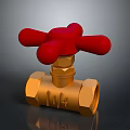 Brass Valve with Red Handle and 1/4 Inch Size as Essential Hardware Tool
