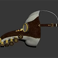 Steampunk Bird Mask With White Brown Gold Accents Goggles And Tentacle Appendages
