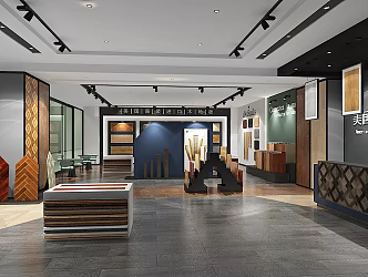 Modern Exhibition Hall Wood Floor Exhibition Hall 3d model