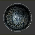 Glossy Blue Green Ceramic Bowl With Speckled Texture And Smooth Finish