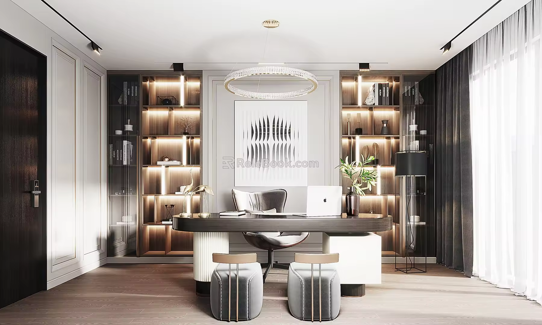Modern study 3d model