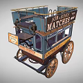 Vintage Old Fashioned Horse Drawn Carriage Job Jones' Matches Apothecary Display Signage