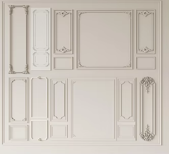 Gypsum Line Background Wall European Gypsum Line French Gypsum Line PU Line 3d model