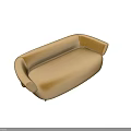 Modern Golden Velvet Multi Seater Sofa With Rounded Armrests And Metal Legs