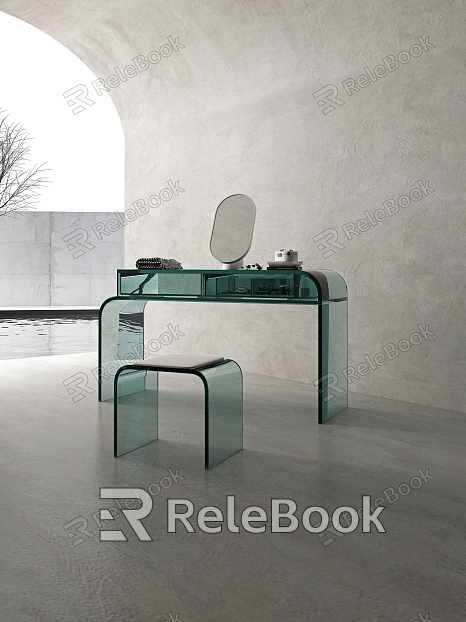 Acrylic makeup table combination model