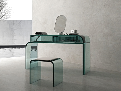 Acrylic makeup table combination model